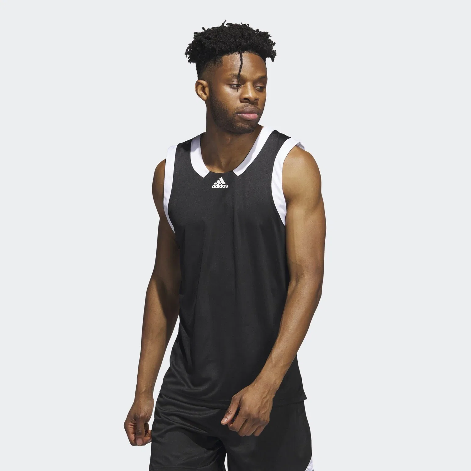 Мужская футболка с круглым вырезом Icon Squad Adidas, Schwarz Weiß