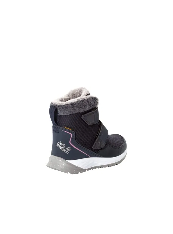 Детские ботинки для мальчиков зимние Polar Wolf Texapore Mid Vc K Jack Wolfskin, Dark Pink — фото 3