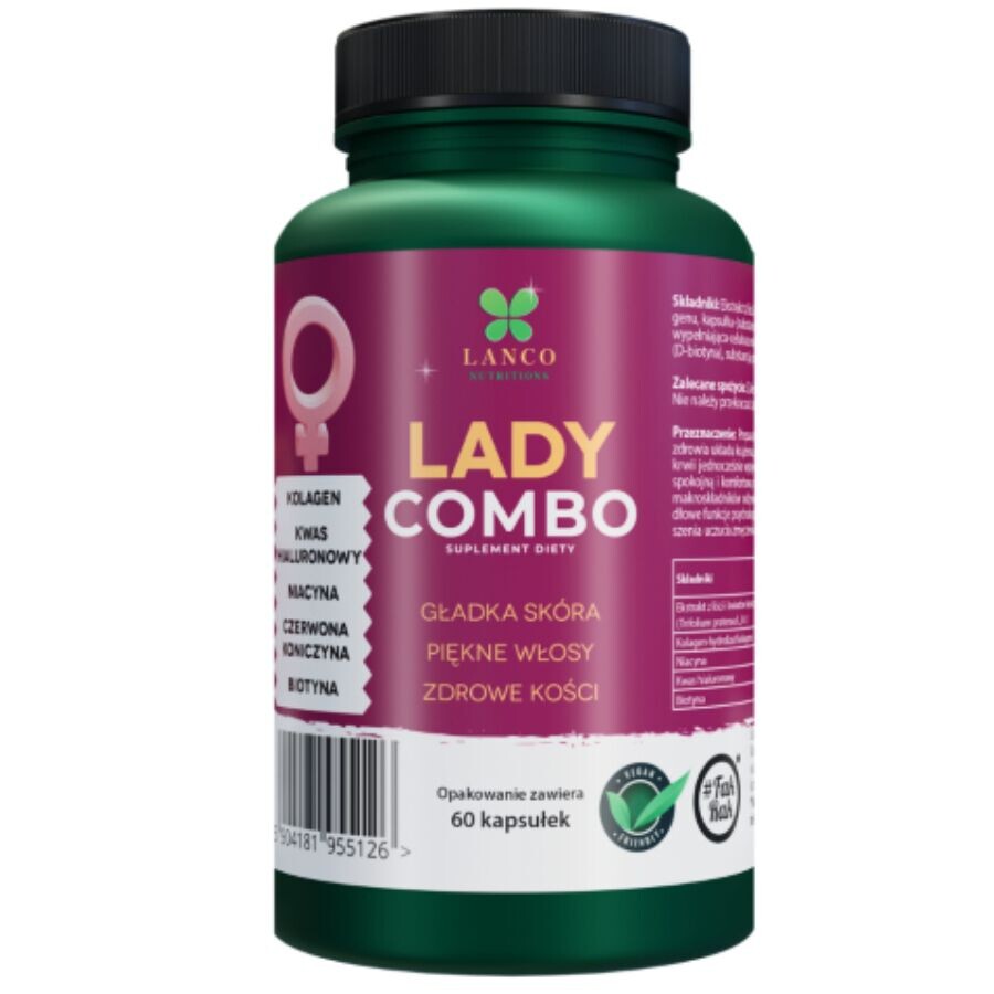 

Lanco Nutritions Lady Combo БАД для красивой кожи, волос и ногтей, 60 капс./1 уп.