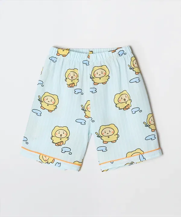Пижама с коротким рукавом, Манго Ми, Spao Kids, голубой — фото 3