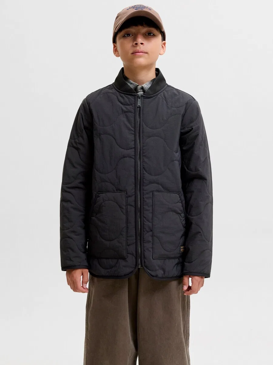 Детская межсезонная куртка Jack & Jones Junior 'JJAXEL LINER' черного цвета