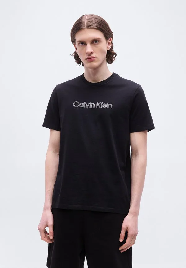 Футболка с графическим принтом в спортивном стиле Calvin Klein, Black — фото 3