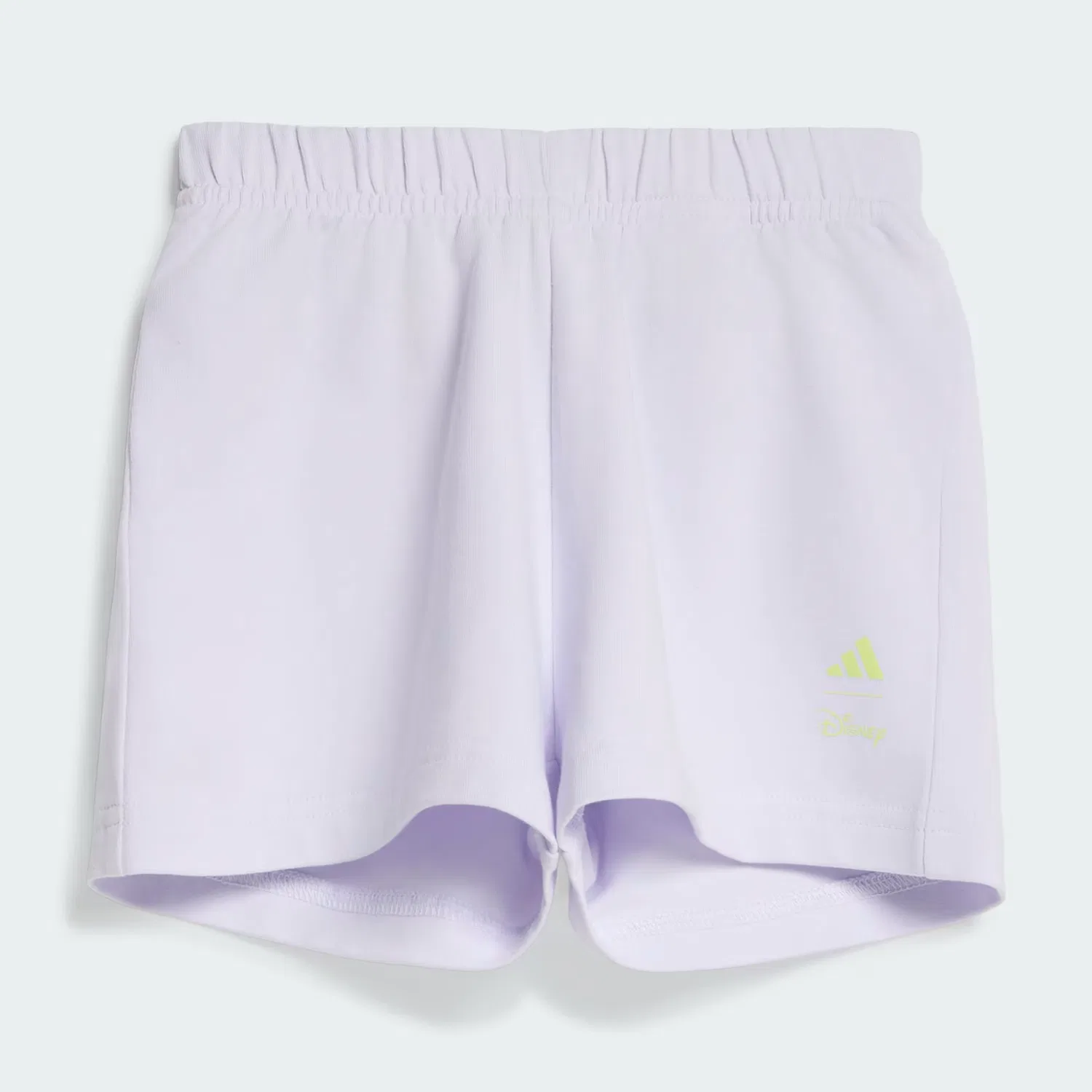 Детский комплект из футболки и шорт свободного кроя Disney Adidas Sportswear, белый/semi frozen lemon — фото 4