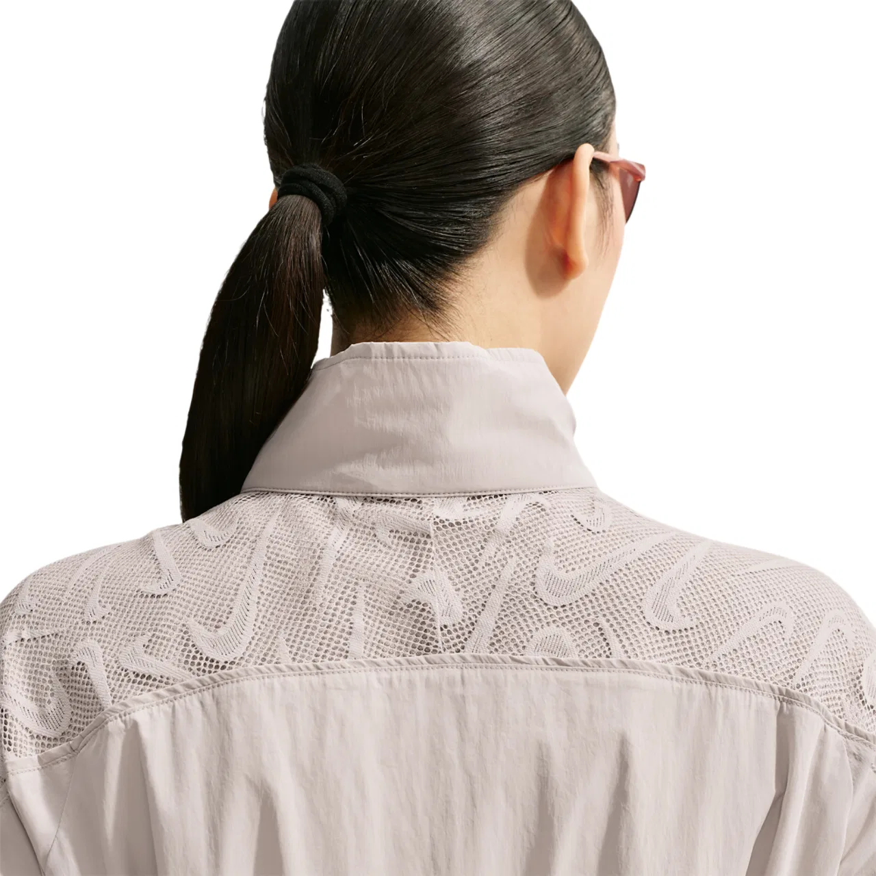 Женская куртка с кружевными вставками Nike Lace Inset Track Jacket, Cream Ii/White/Cream Ii — фото 2