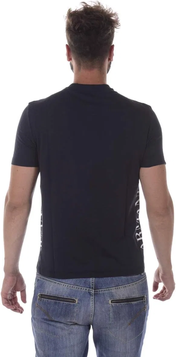 Мужская футболка с принтом Side Logo Tshirt Emporio Armani, Blue — фото 2