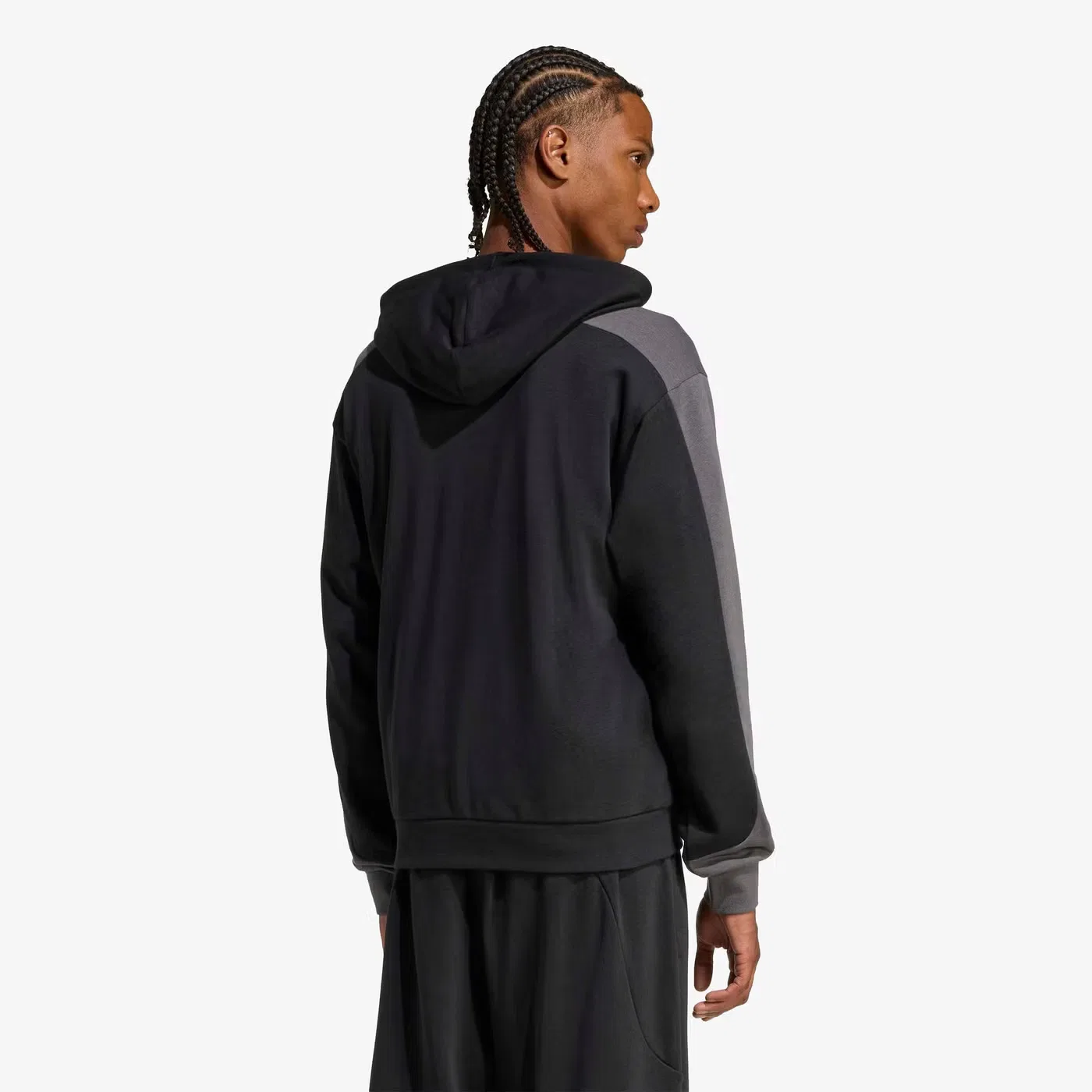 Толстовка на молнии с капюшоном из футера Collegiate Adidas, черный — фото 3