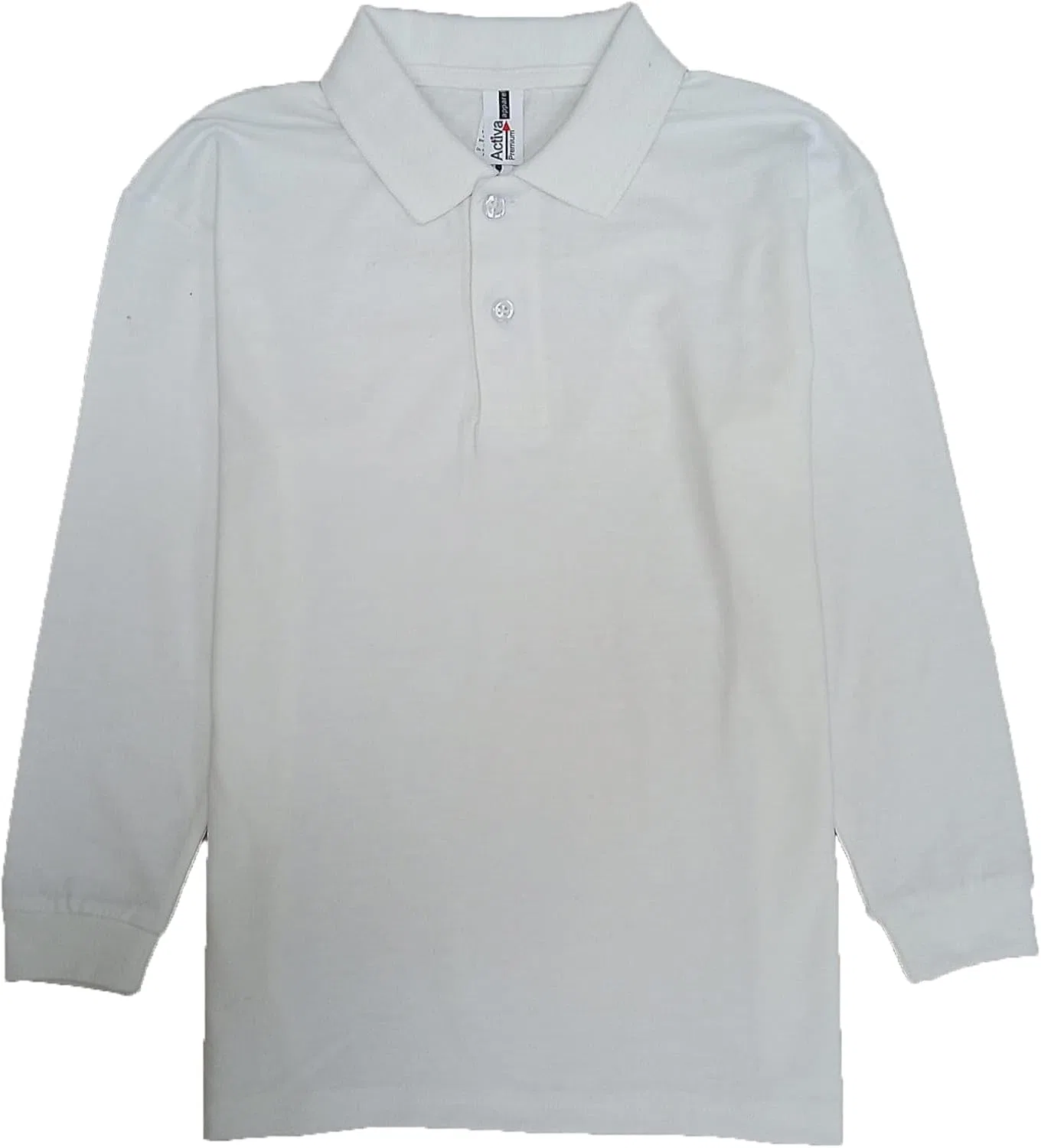 Детский polo с длинным рукавом Activa Apparel, набор из 12 штук, белый — фото 3