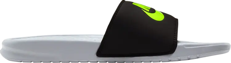 

Сандалии Nike Benassi JDI Slide 'Wolf Grey Volt', серый