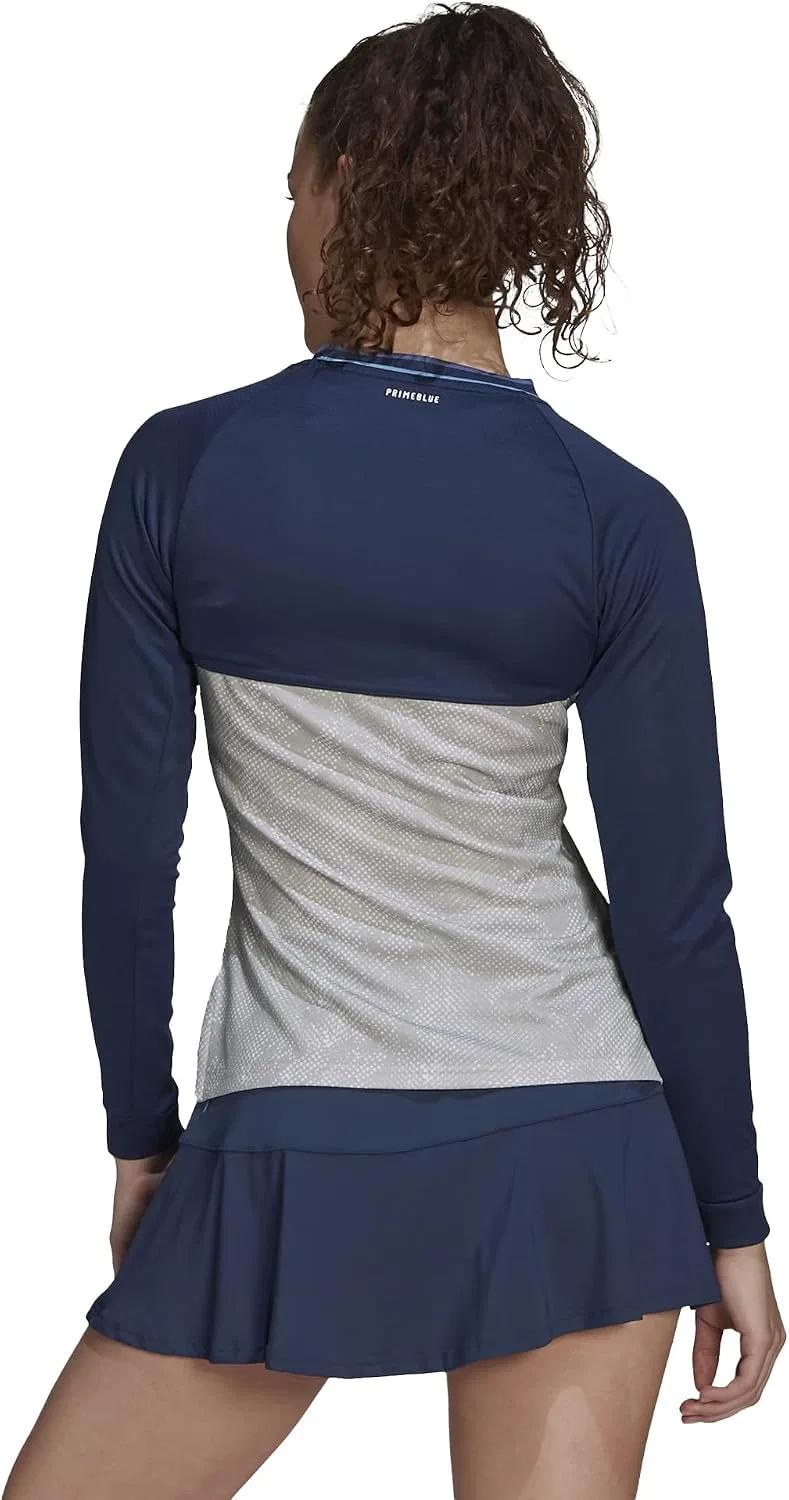 Женская длинная футболка Match Shrug Pb adidas, Crew Navy/Alumina — фото 2