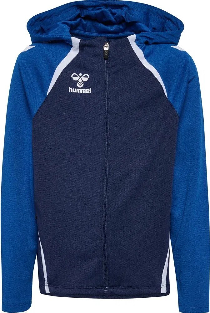 Детская тренировочная куртка с капюшоном на молнии Lead 2.0 Zip Hoodie Hummel, синий — фото 2