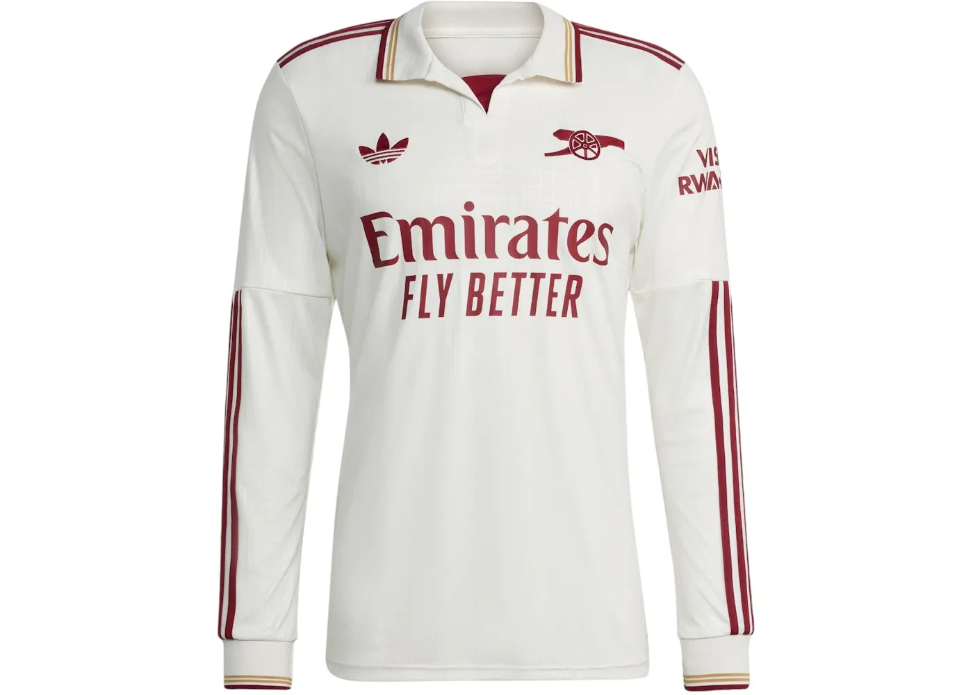 Мужская футболка с длинным рукавом с принтом Jersey Adidas, Cloud White Team Coll Burgundy 2