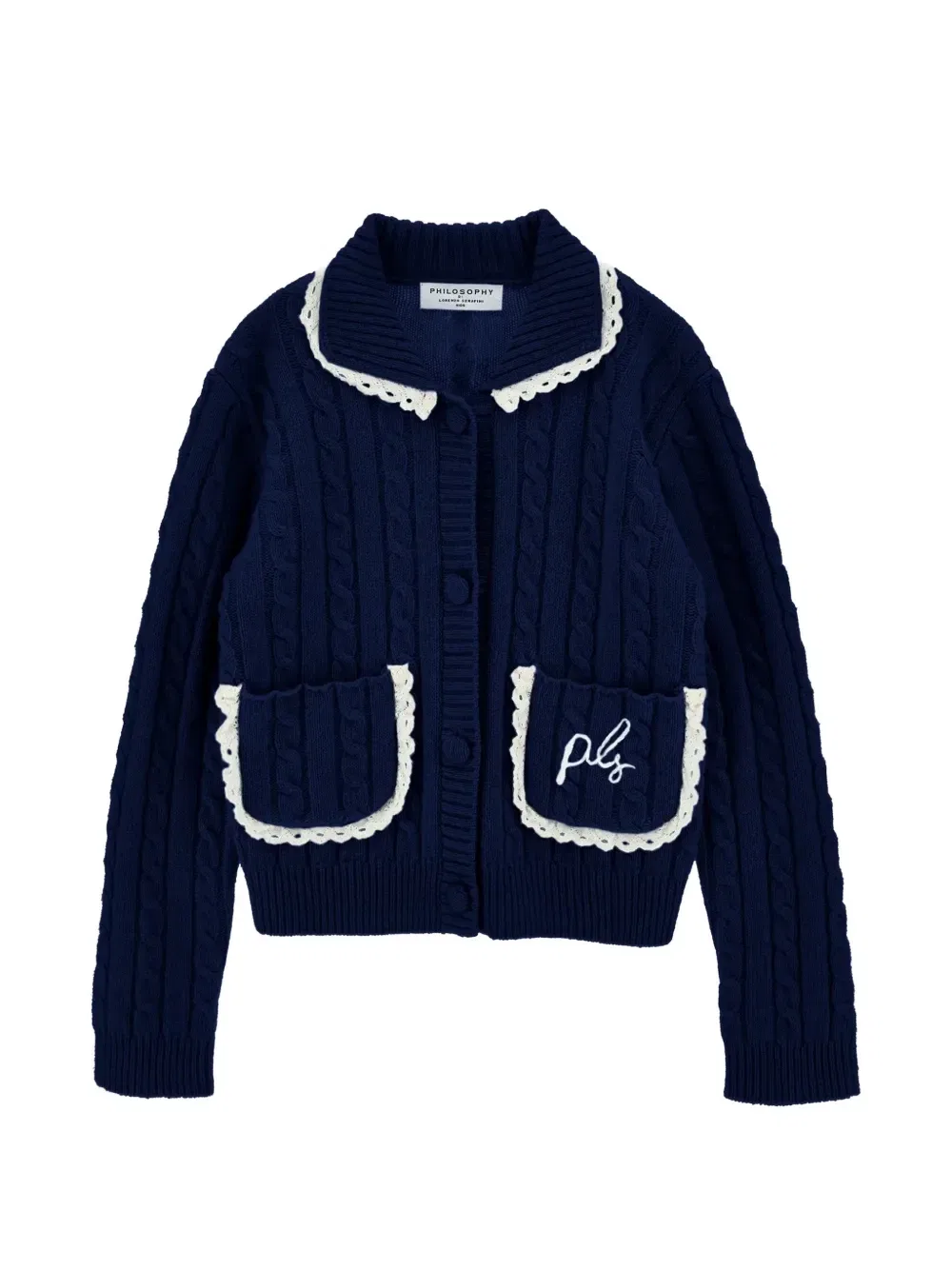 Кардиган фактурной вязки Philosophy Di Lorenzo Serafini Kids, синий
