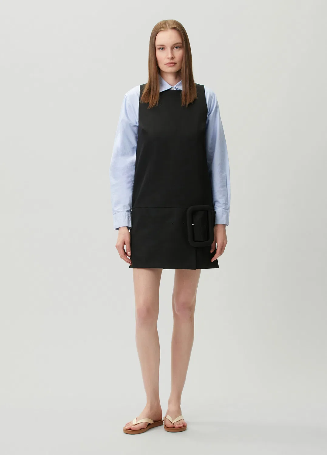 Платье мини с поясом Ami Paris, black
