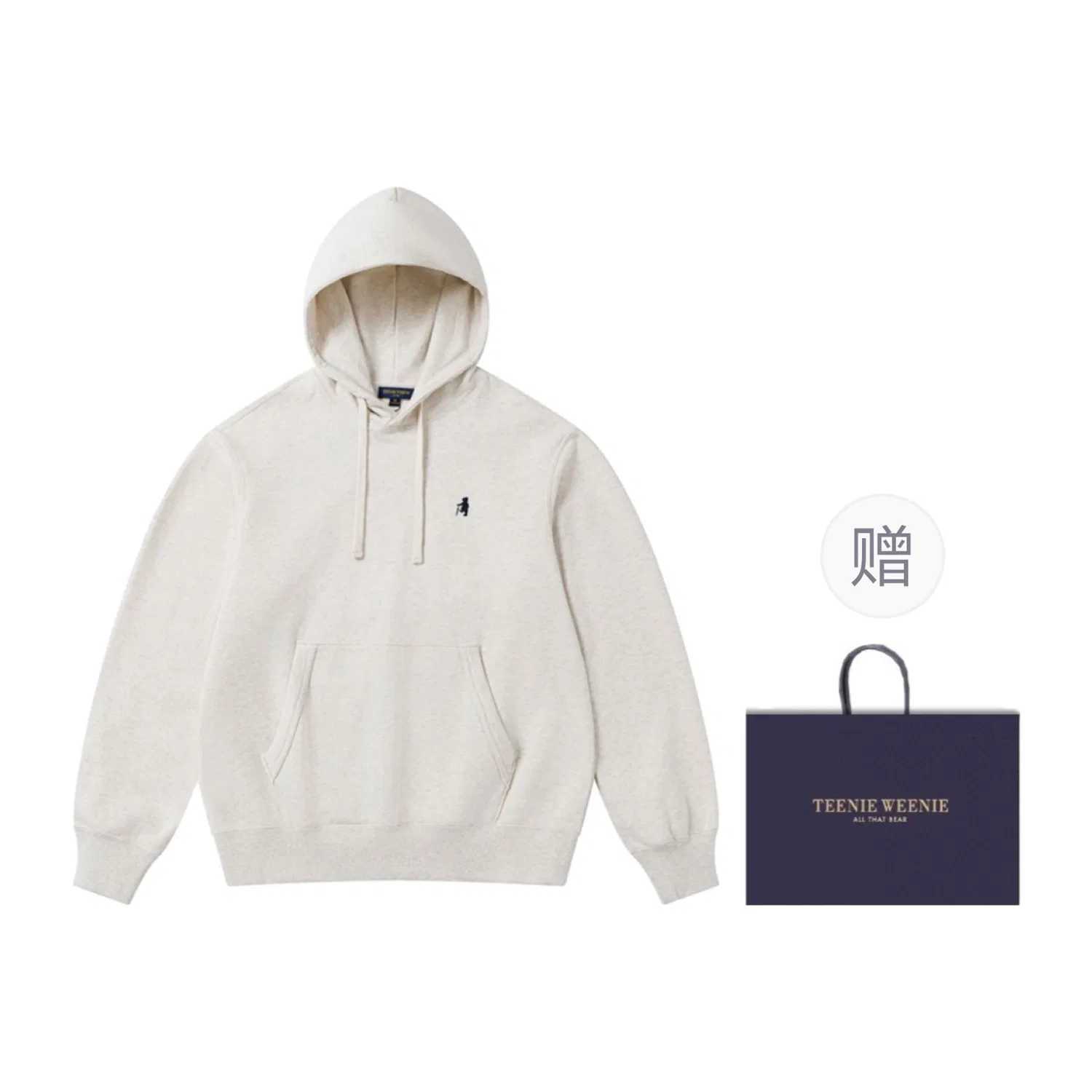 Детский худи с капюшоном Evergreen Preppy Style Teenie Weenie Men, Oat Shopping Bag