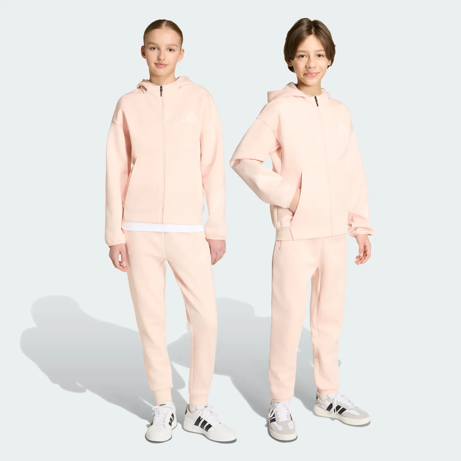 Детские спортивные брюки зауженные adidas Z.N.E., Blush Pink / Pink Tint