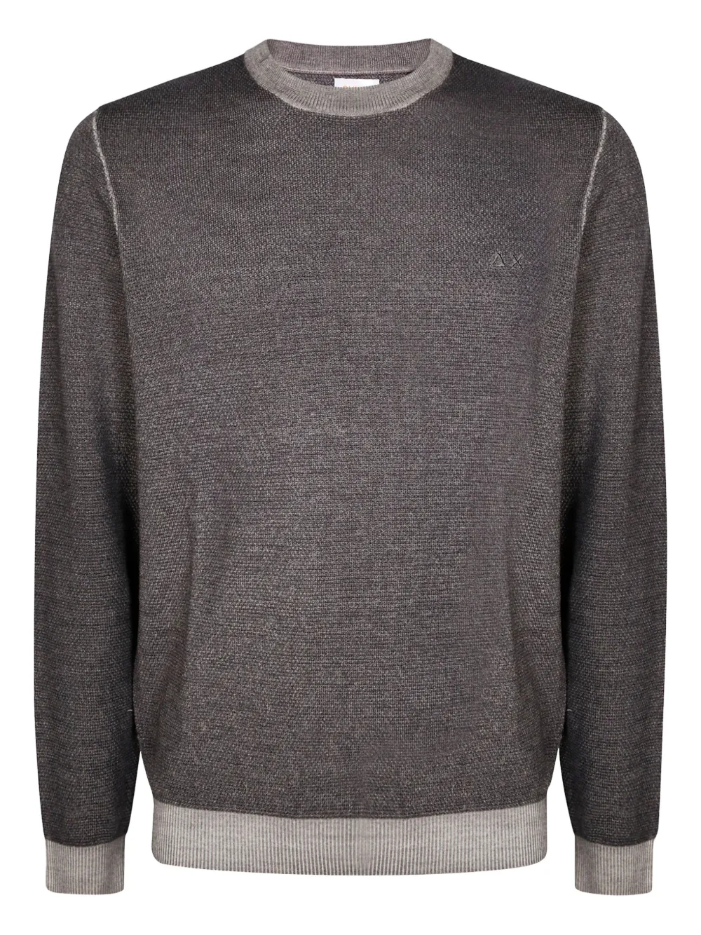 

Шерстяной джемпер с круглым вырезом Sun68, серый