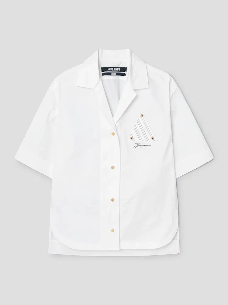 Женская рубашка с коротким рукавом La Chemise Marin JACQUEMUS, White