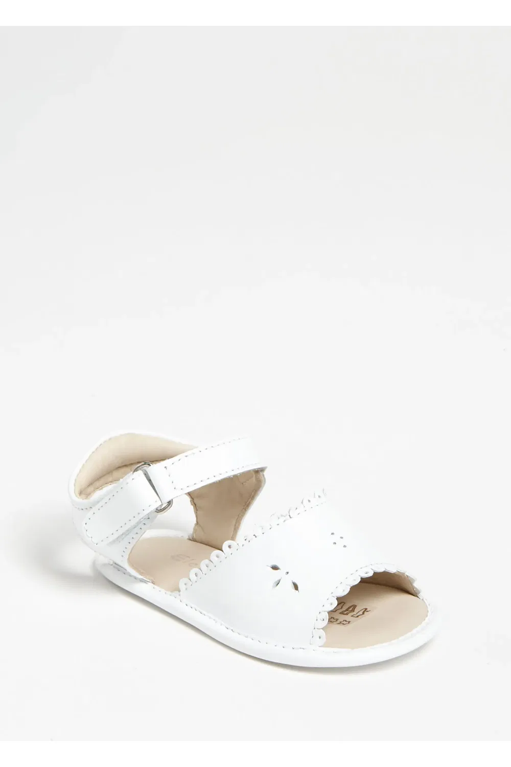 Сандалии детские с волнистым краем Scalloped Sandal Elephantito, белый