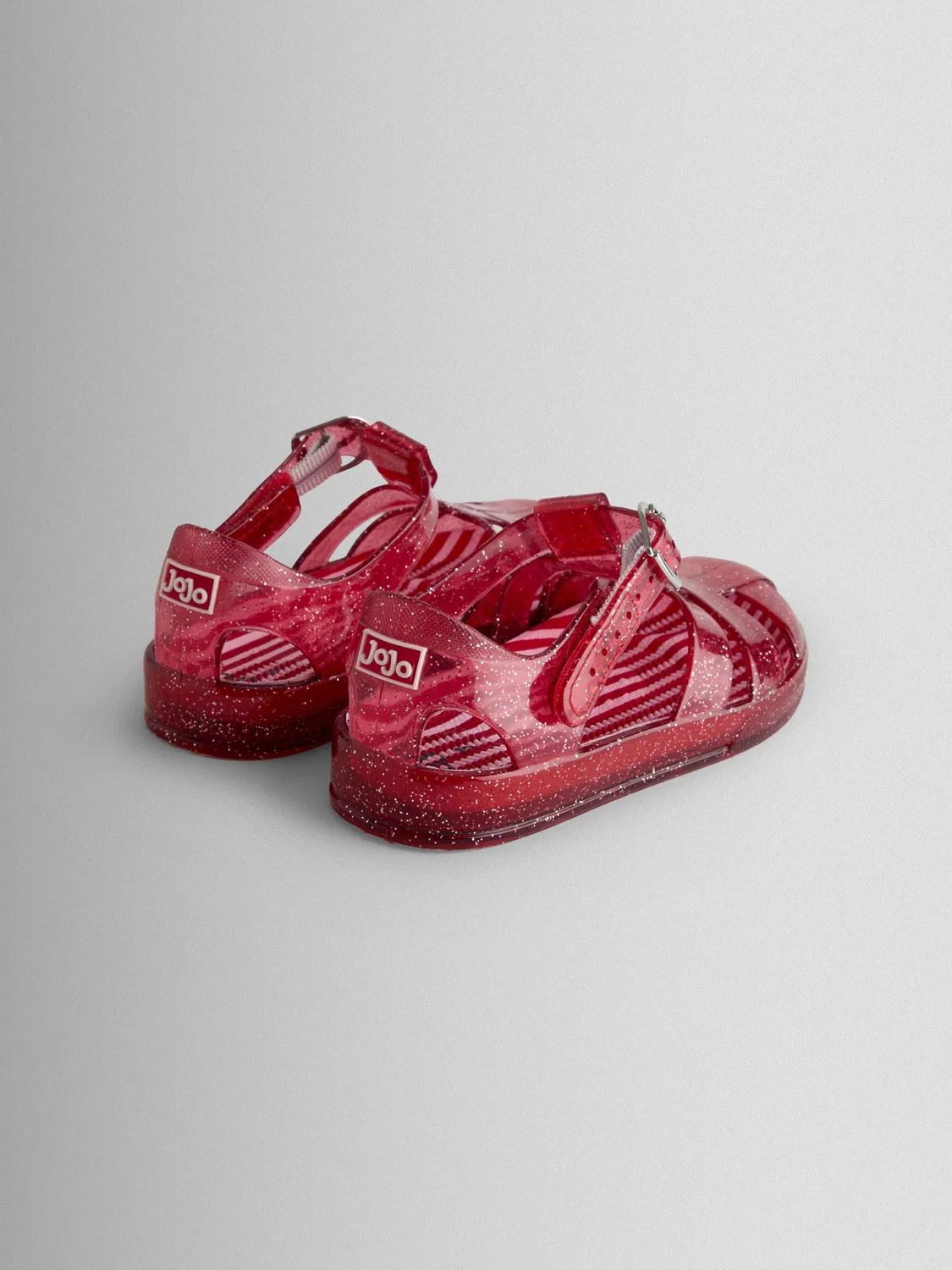 Сандалии джерри с блестками, модель Red Glitter, JoJo Maman Bébé, красный — фото 2