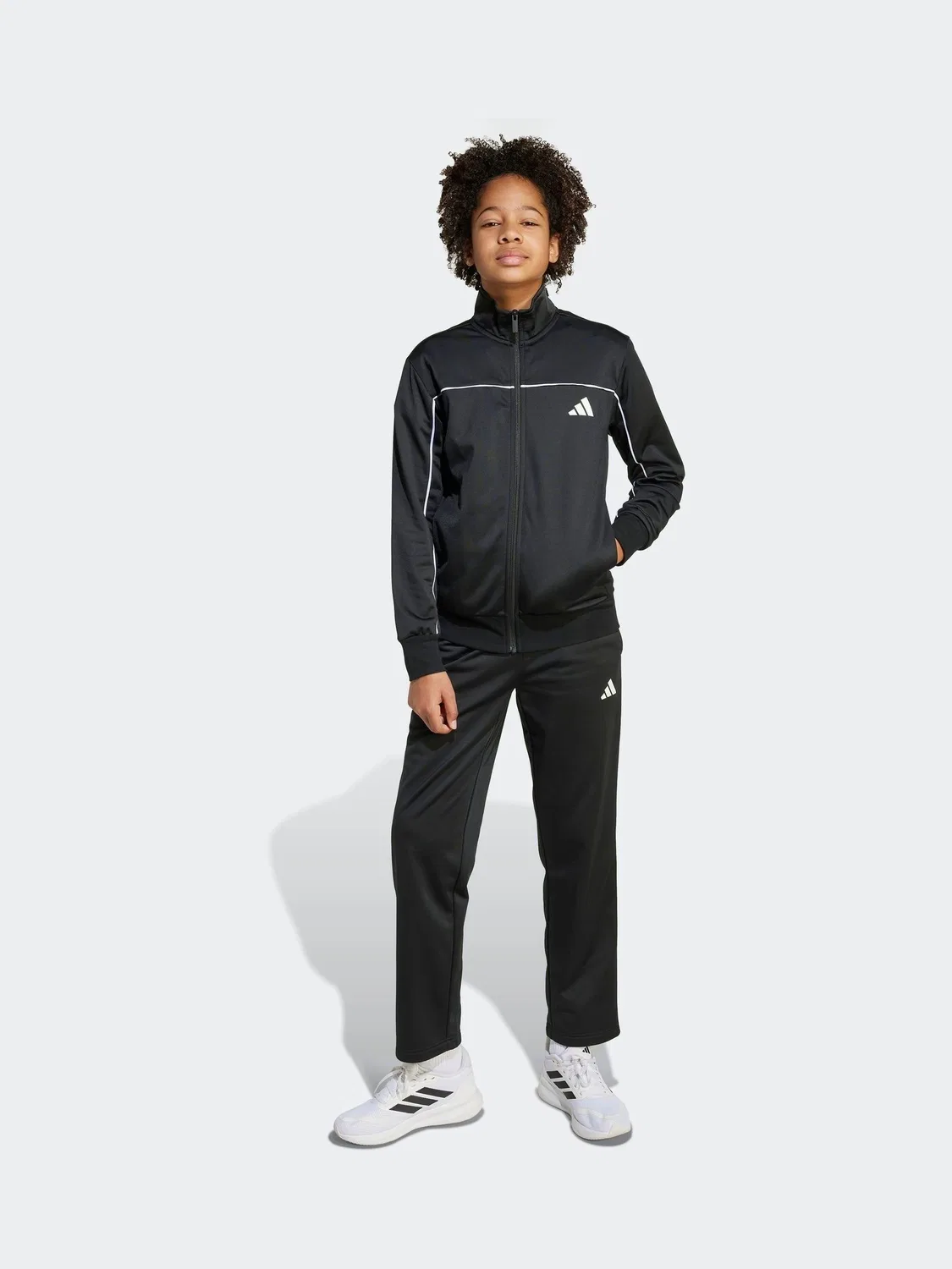 Спортивный костюм, трикотажный adidas, черный