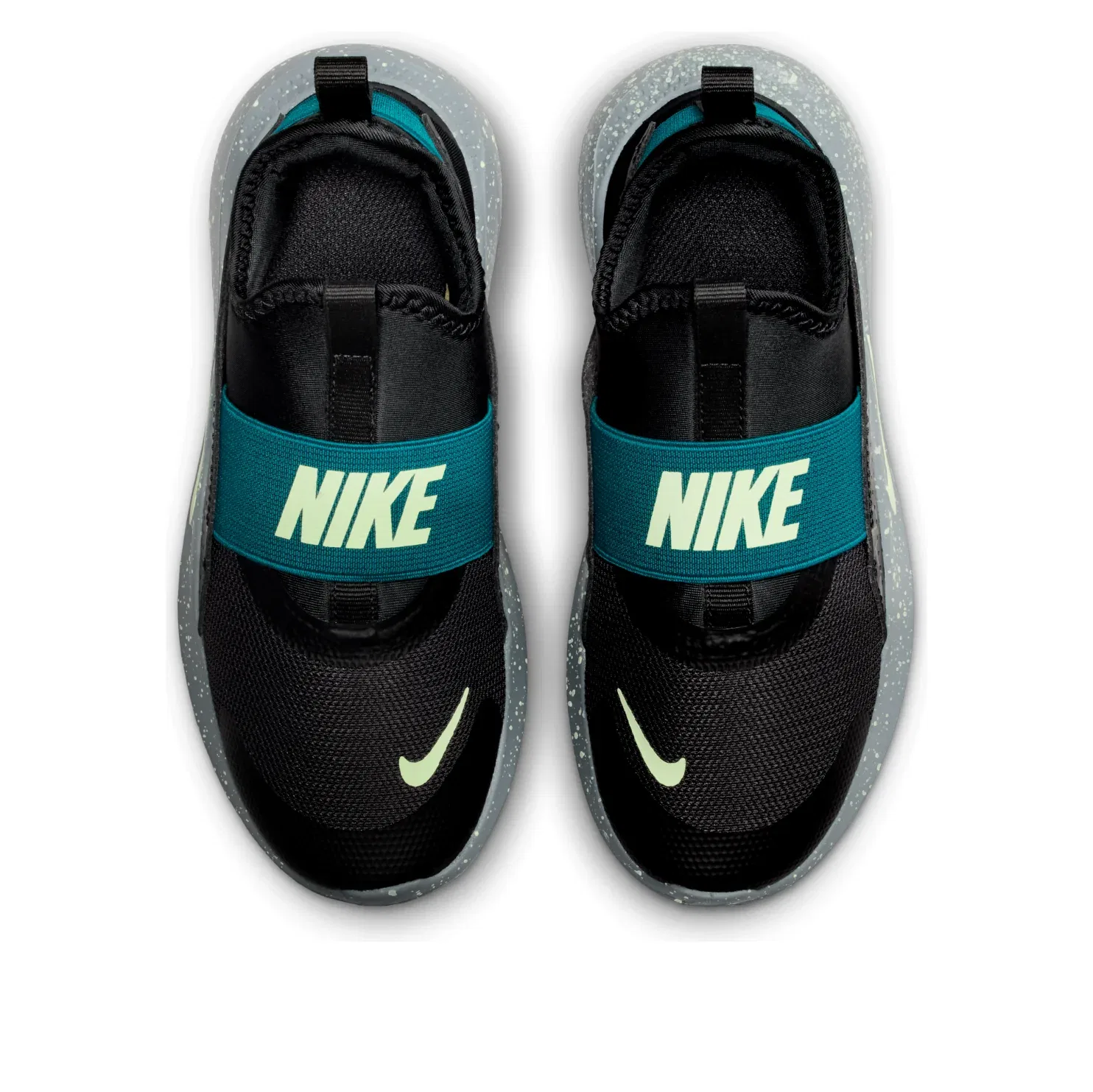 Детские кроссовки Flex Runner 4 SE 'Black Volt Bright Spruce' Nike, Black / Very Light Fluorescent Yellow / Bright Spruce Green / Cool Gray — фото 3