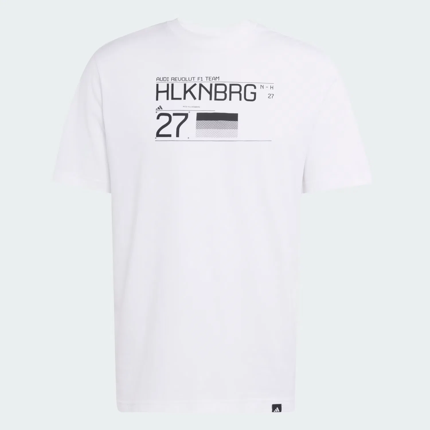 Мужская футболка с графическим принтом Audi Revolut F1 Team Nico Hulkenberg Graphic II Adidas Performance, белый — фото 4