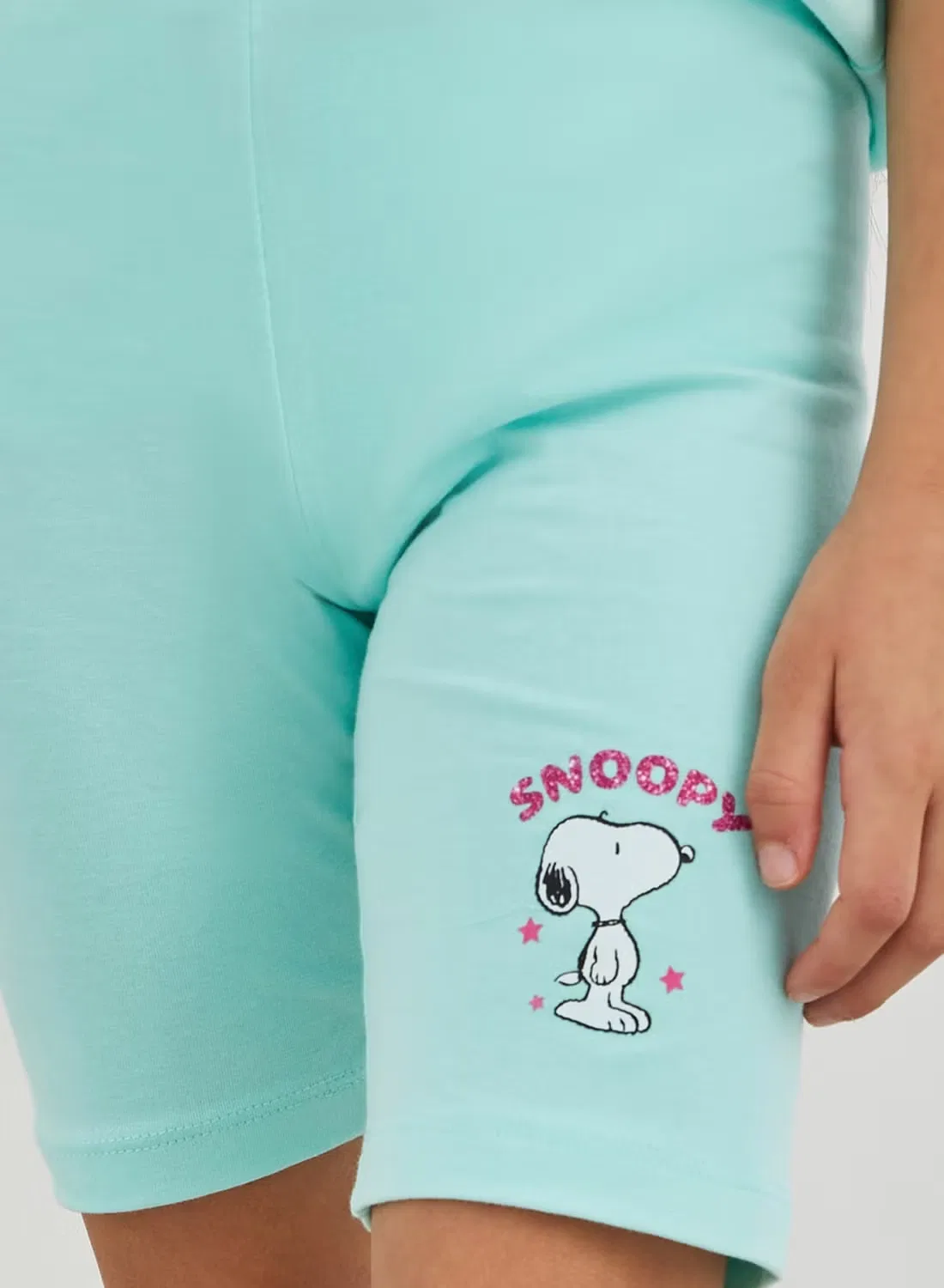 Шорты с принтом Snoopy графический Styli, зеленый — фото 4