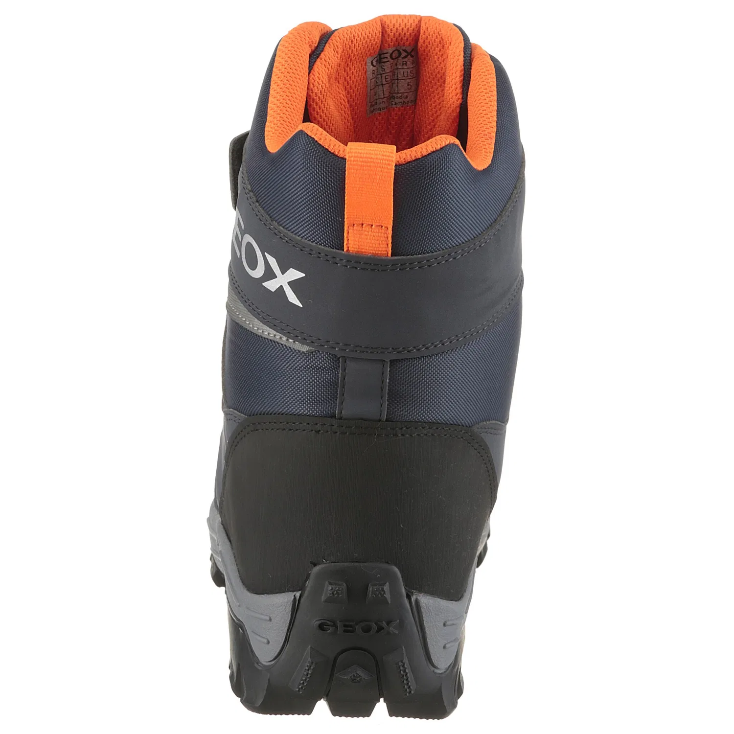 Детские зимние ботинки снегопады с мембраной Geox, Navy/Black/Orange — фото 2