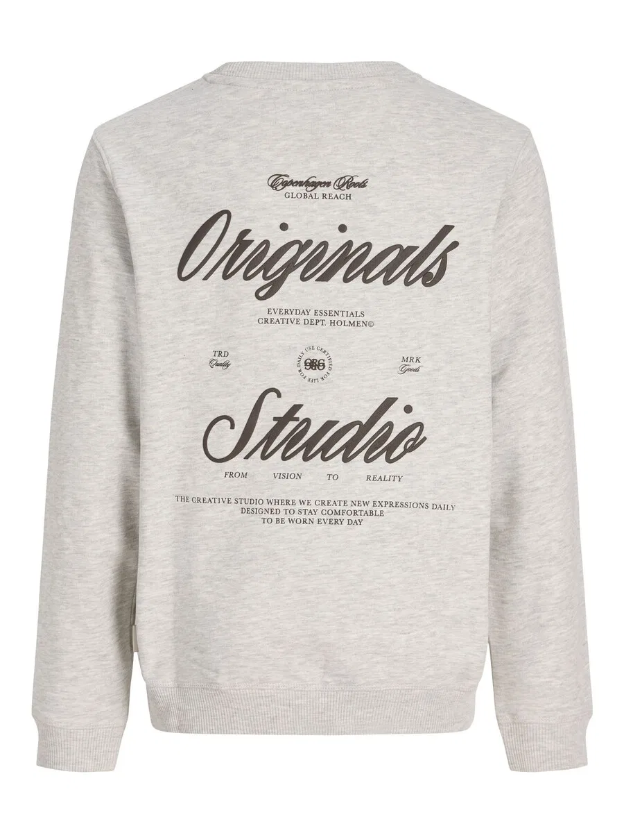 Детская толстовка серого цвета с пятнистым рисунком Jack & Jones Junior — фото 2