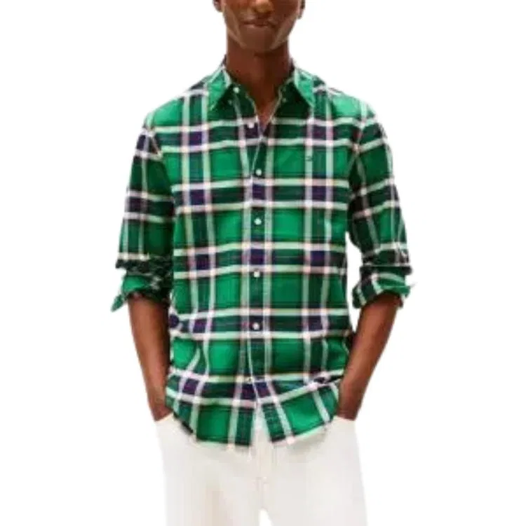 Мужская рубашка с отложным воротником Tommy Hilfiger, Nouveau Green — фото 4