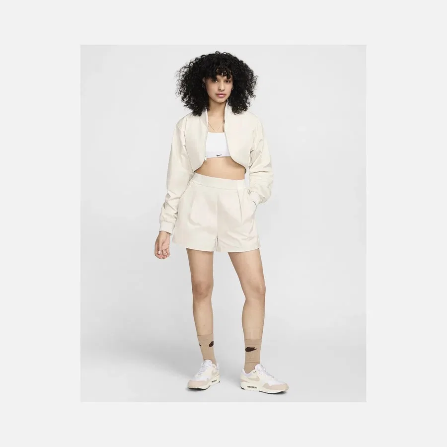 Спортивные шорты с высокой посадкой из 100% хлопка Nike NSW Collection 3" Trouser Short, Бежевый