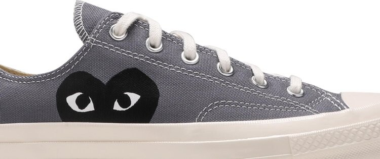 Кроссовки Converse Comme des Garçons PLAY x Chuck 70 Low Steel Gray, серый — фото 2