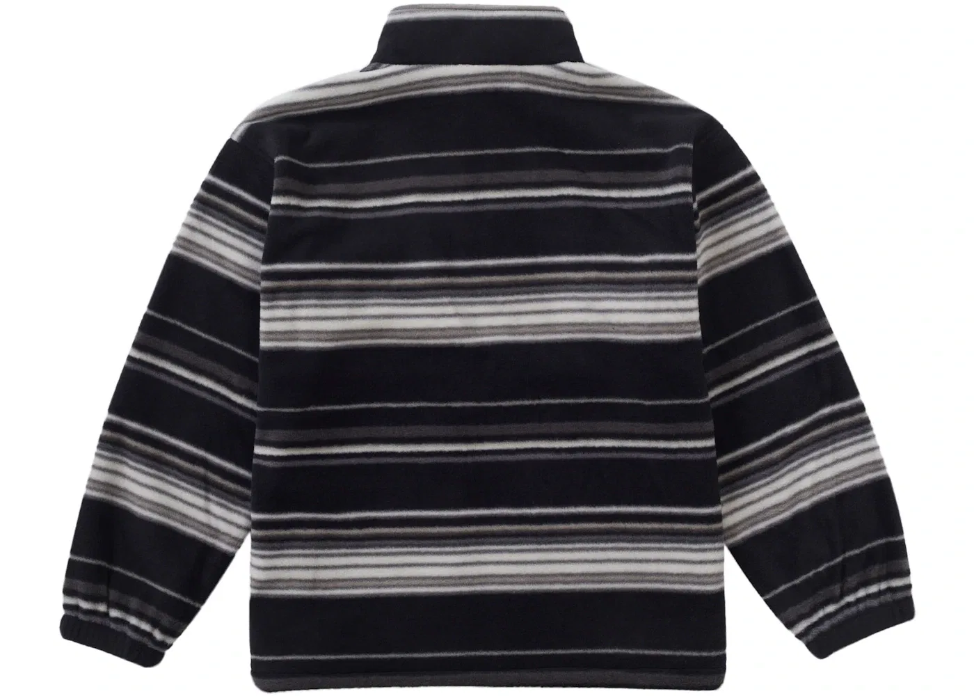 Мужская куртка-флис на молнии Supreme Stripe Zip Up Fleece Jacket Supreme, Black — фото 2
