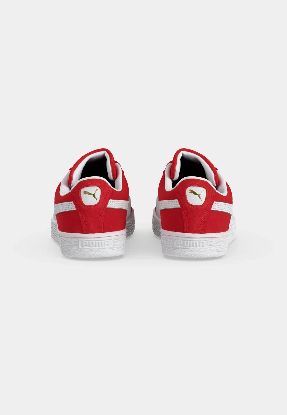 Классические замшевые кроссовки для младших школьников Puma, For All Time Red/White — фото 4