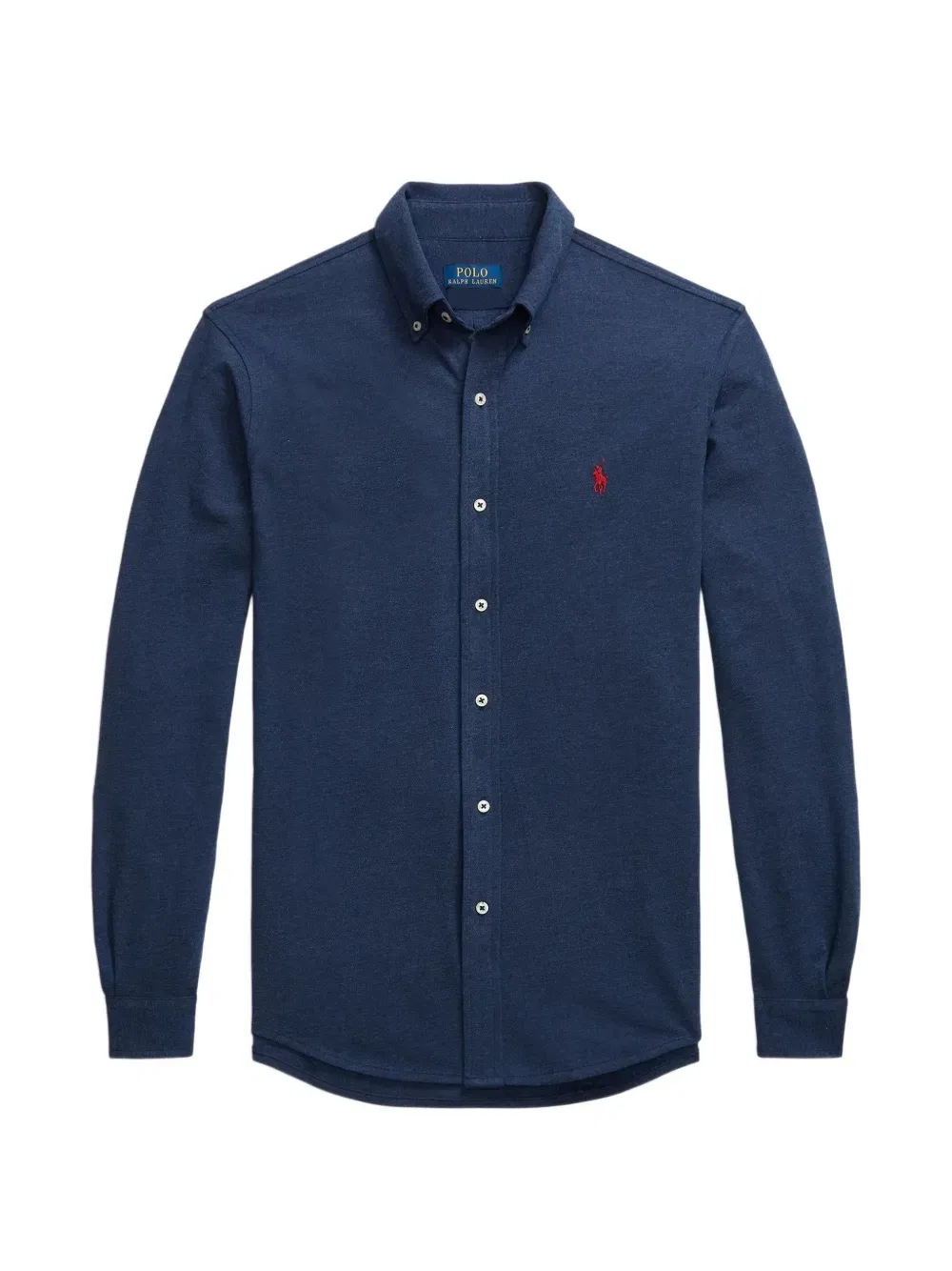 Рубашка Featherweight с длинными рукавами и вышивкой Polo Ralph Lauren, синий