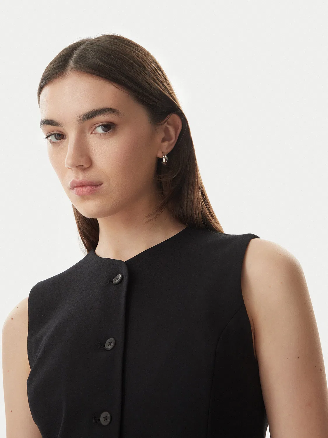 Женский жилет стандартного кроя Calvin Klein, черный — фото 4