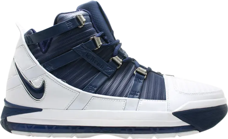 

Кроссовки Nike Zoom LeBron 3 'Midnight Navy', белый