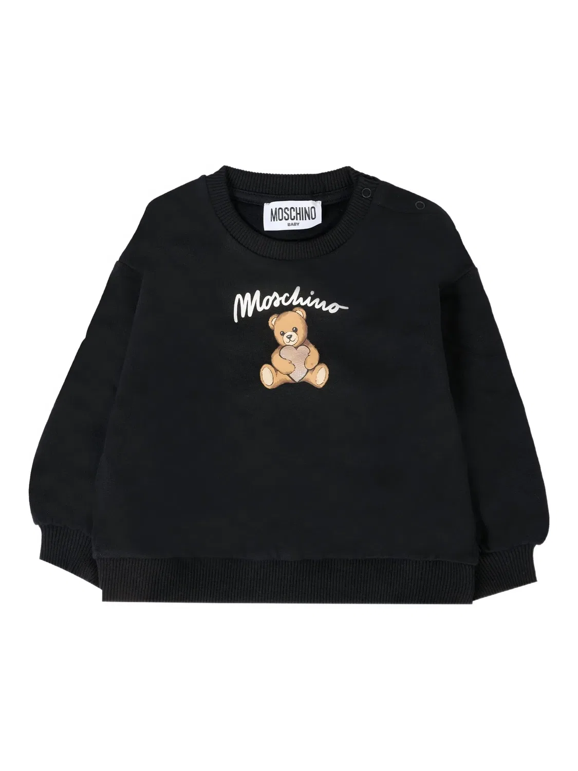 Толстовка с принтом "Медвежонок" Moschino, черный