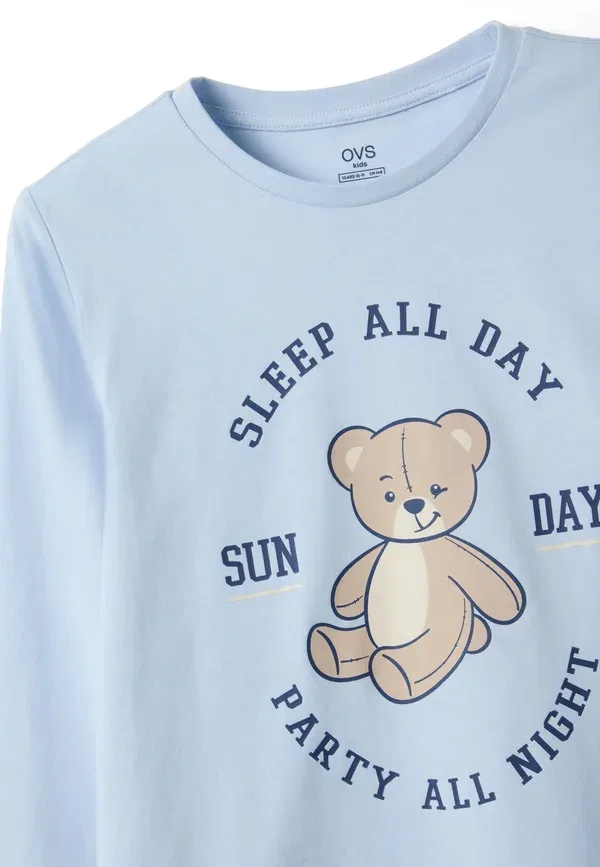 Комплект пижамный из хлопка Set Ovs, Light Blue, светло-голубой — фото 3