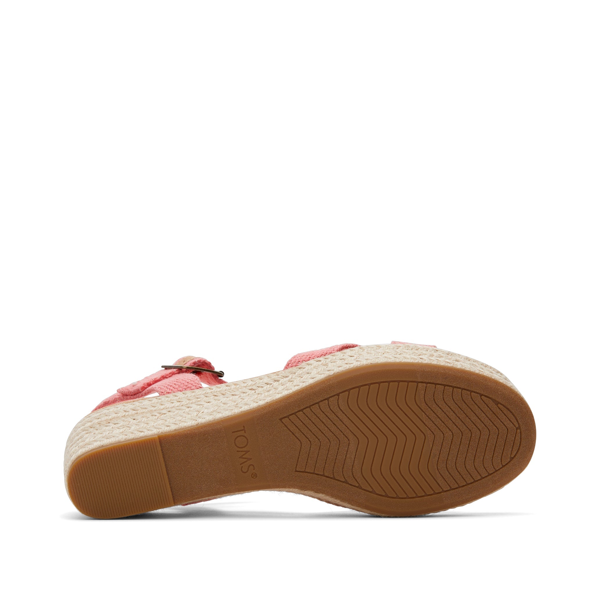 Audrey Pink Metallic Wedge Sandal TOMS Shoes — фото 4