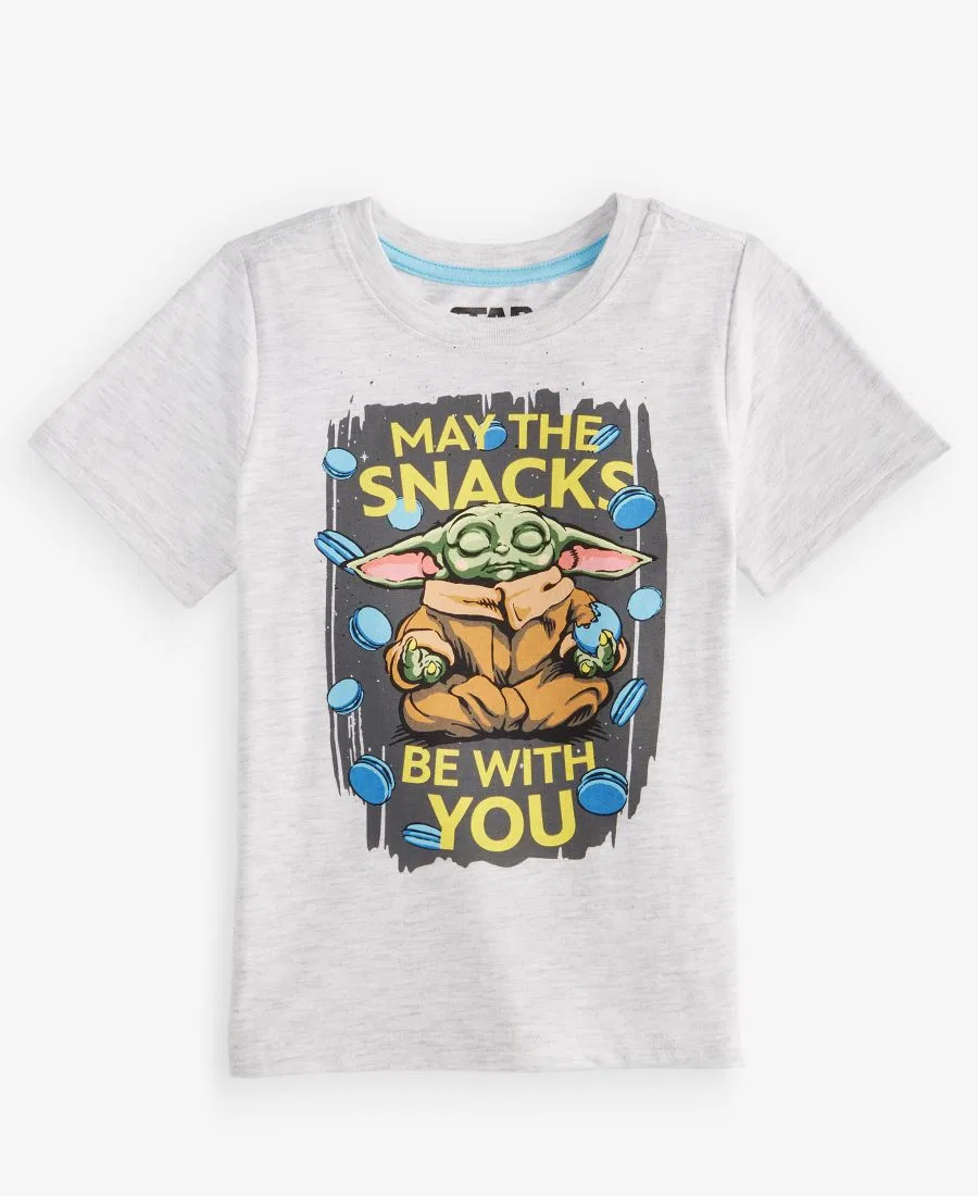 Детская футболка с принтом Baby Yoda Epic Threads, Oatmeal Heather