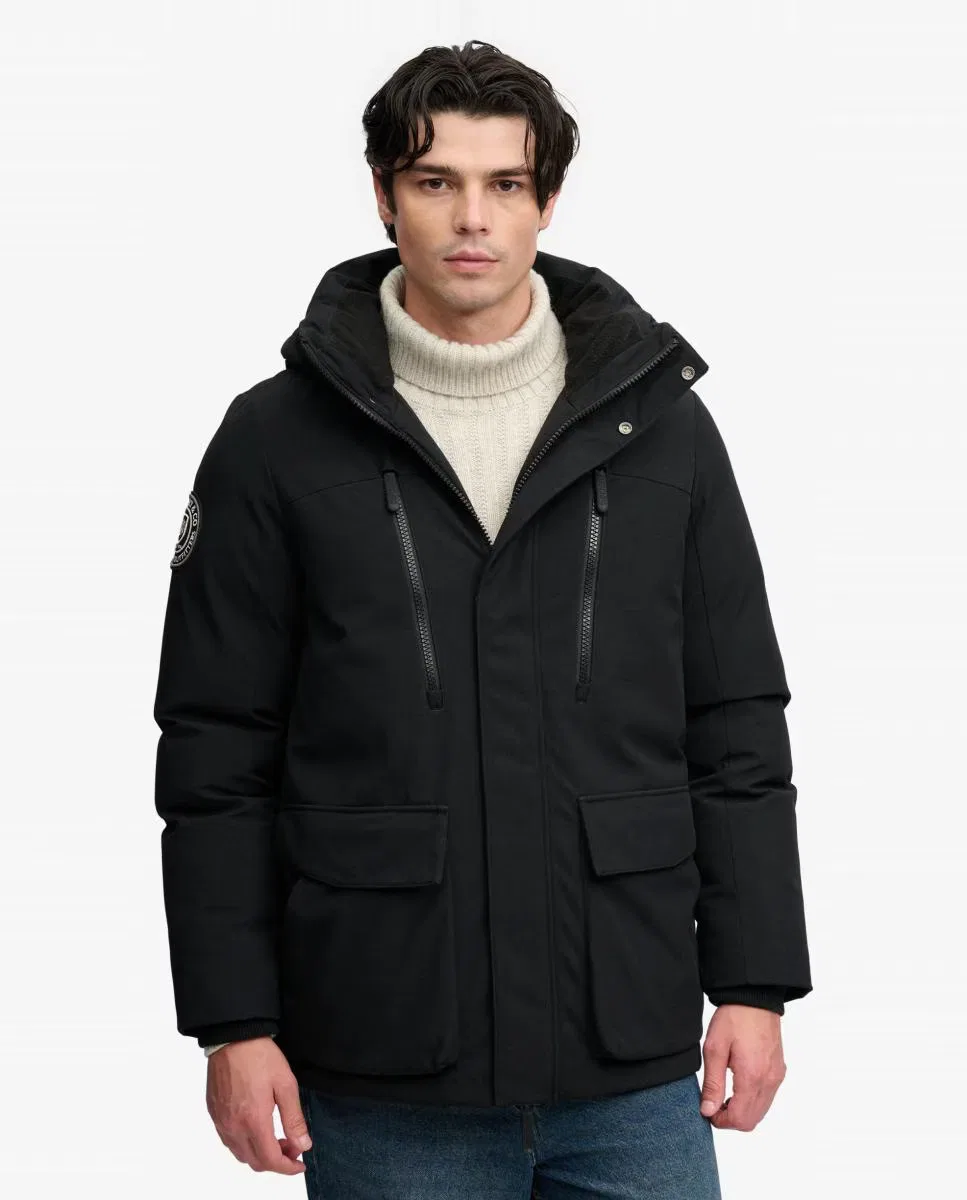 Мужское пальто и куртки, Parka City, Superdry, черный