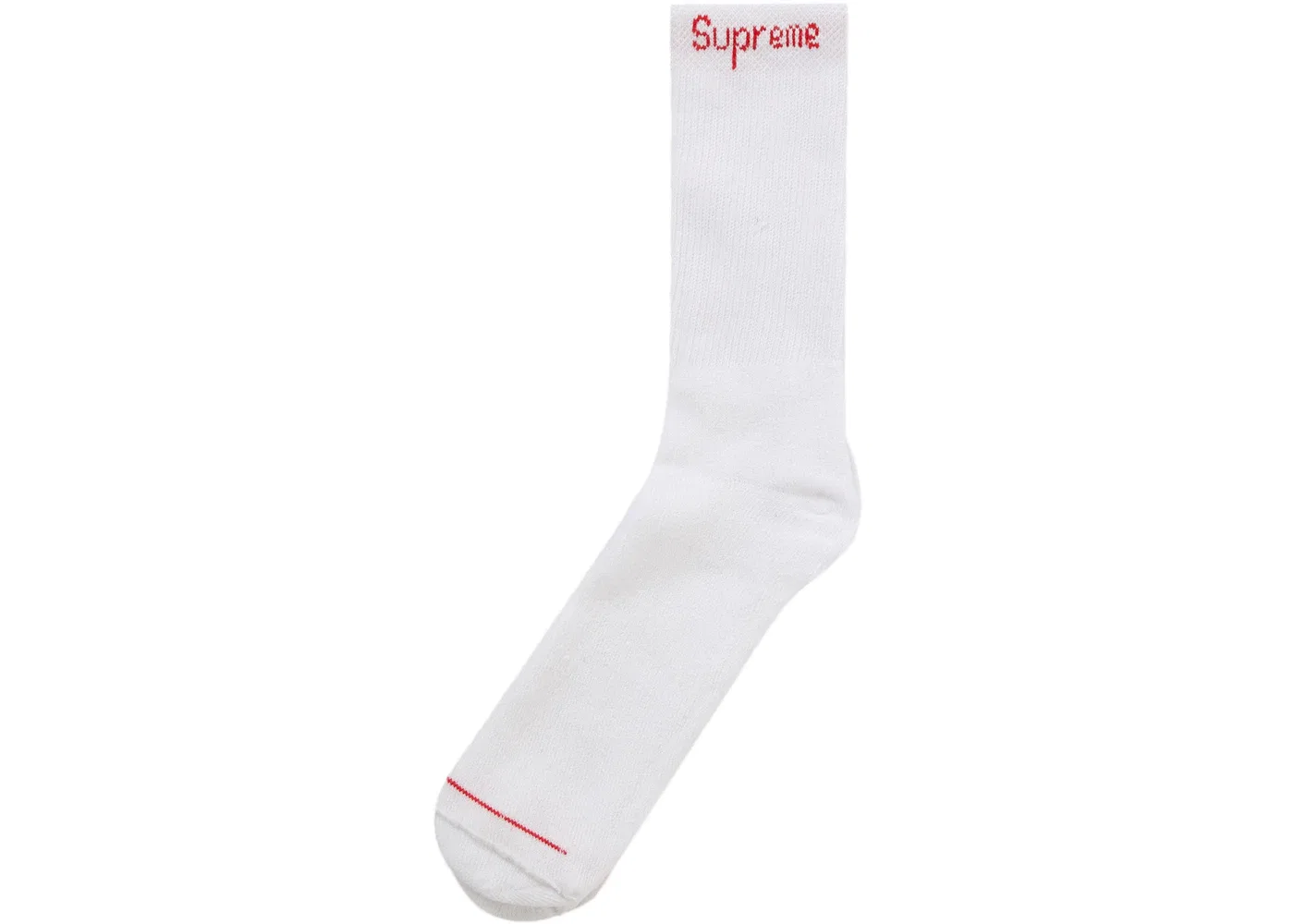 Унисекс носки с принтом Supreme MM6 Maison Margiela Hanes Crew Socks (1 Pack), White — фото 4