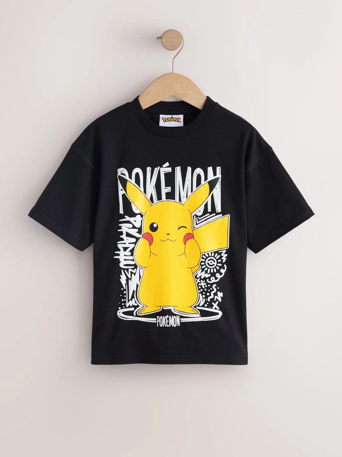 Футболка Pokémon, короткий рукав Next, черный