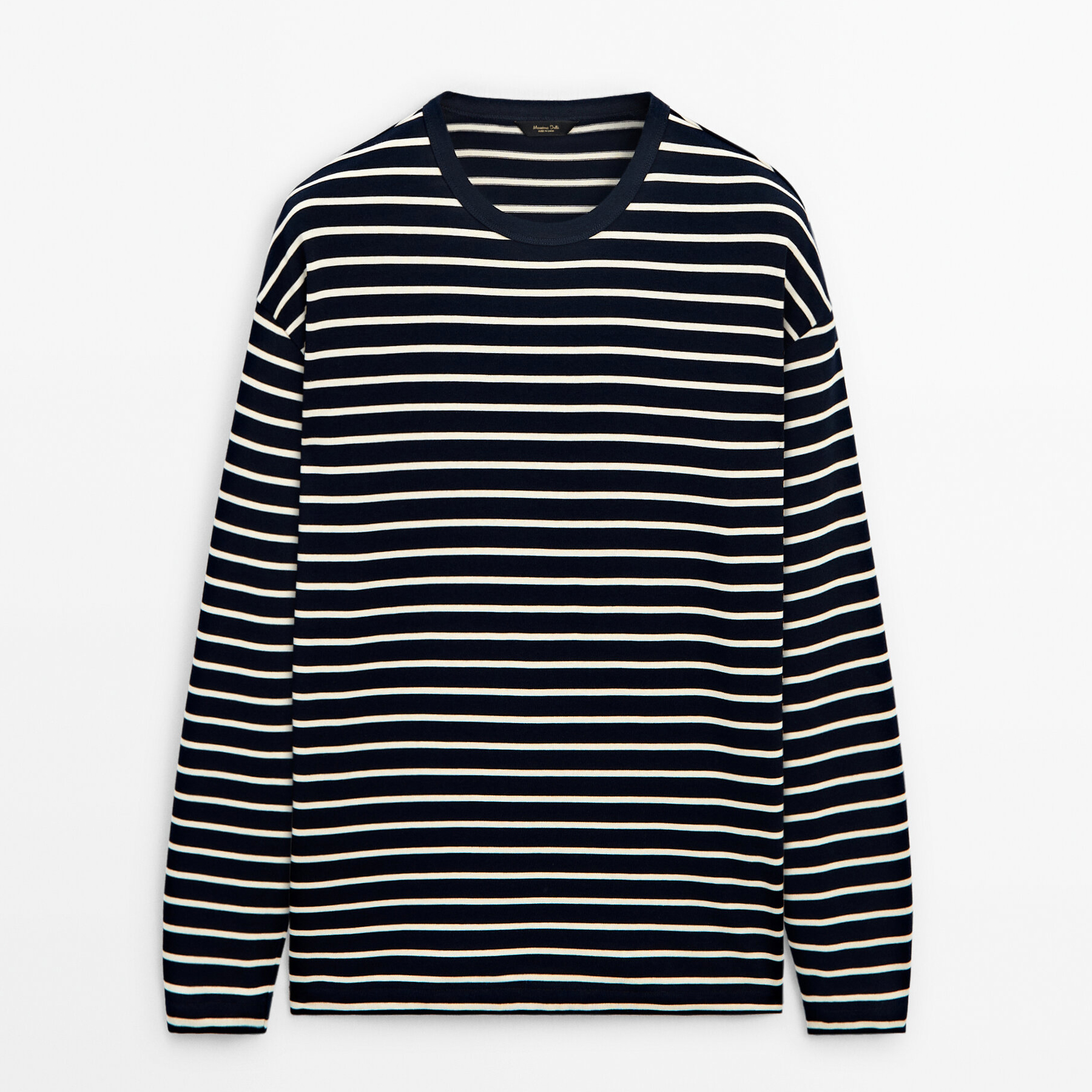 

Лонгслив Massimo Dutti Long sleeve striped, синий