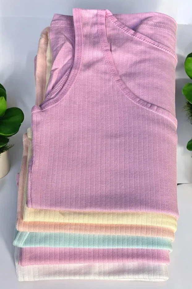 Детское для девочек майка-борцовка комплект из 6 штук Katmirra, Multicolor — фото 4