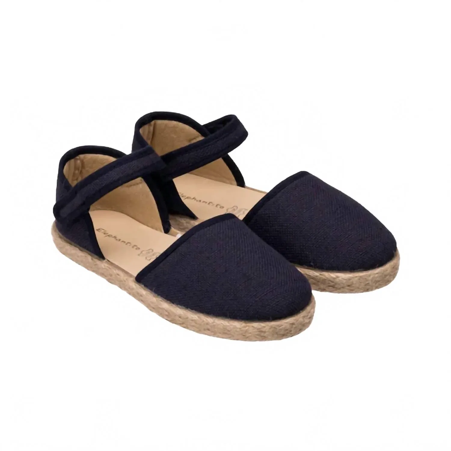 Детские сандалии-эспадрильи на липучке Classic Espadrille Elephantito, темно-синий