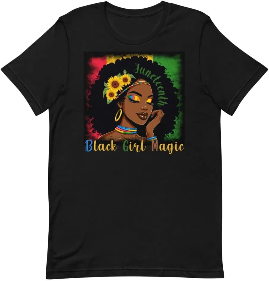 Футболка Juneteenth Black Girl Magic 3001 Generic, Black