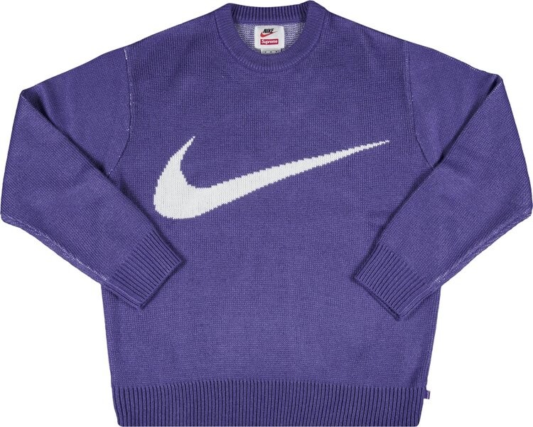 

Свитер Supreme x Nike Swoosh Sweater 'Purple', фиолетовый