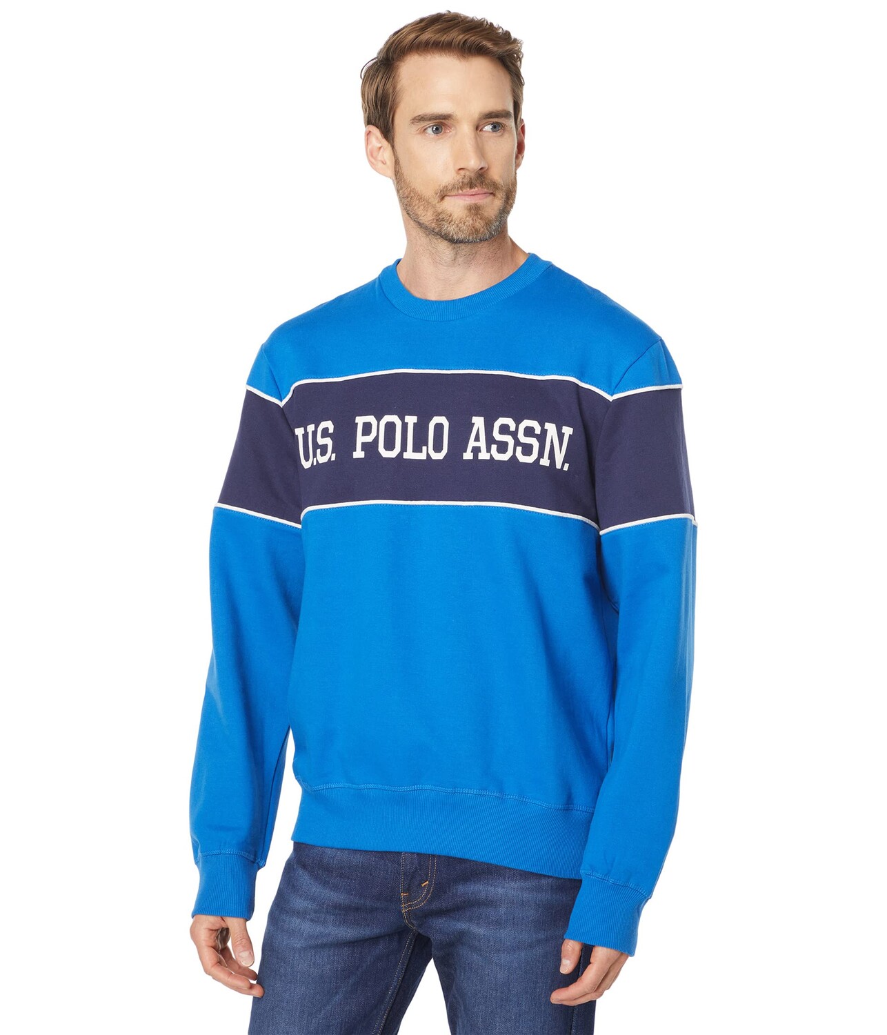 

Пуловер U.S. POLO ASSN., Long Sleeve Crew Neck Sweatshirt, Синий, Пуловер U.S. POLO ASSN., Long Sleeve Crew Neck Sweatshirt